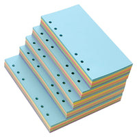A6 Macaron 5-Color Blank Planner Refill Pages for Various A6 Binders