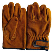 Heat Resistant Welding & BBQ Gloves with Hook and Loop Fastener, Cowhide Leather