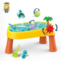 Kids' Outdoor Sand and Water Play Table Set with Beach Toys