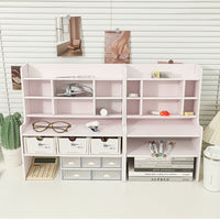 INS Style Desktop Organizer Shelf Multi-layer Grid Cosmetic Storage Box Office Desk Tidy Rack