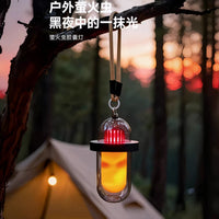 Outdoor Flame Camping Lantern - Vintage Firefly Ambiance Light with Long-Lasting Battery for Tents & Decoration
