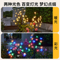 Solar Cherry Blossom Branch LED Lawn Light for Outdoor Garden and Villa Decoration