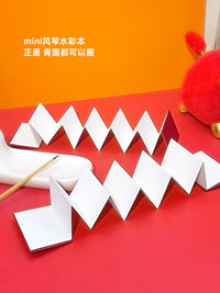 2026 Accordion Mini Desk Calendar with Watercolor Paper