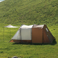 Outdoor 4-5 Person Tunnel Tent Double Layer Waterproof Family Camping Tent with Large Space