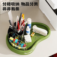 Cosmetic Desktop Storage Tray Jewelry Organizer Bathroom Vanity Tray Multi-Compartment Sundries Box Office Supplies Stationery Holder