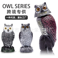 Outdoor Garden Rotating Head Owl Decoy for Bird and Rodent Control