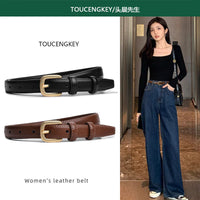 Women's Retro Korean Style Thin Waist Belt for Dresses and Pants