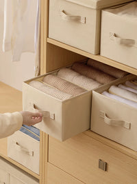 Closet Clothes Organizer Box with Dividers for Sweaters, Pants, and Jeans