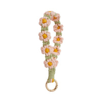 Hand-Woven Daisy Phone Lanyard with Camera Strap
