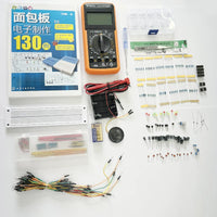 Entry-Level Breadboard Electronic Kit with 555 Integrated Circuit, 130 Examples Experiment Kit, Electronic DIY Parts