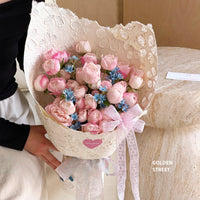 Handmade Petal Embossed Wrapping Paper for Flower Bouquets and DIY Crafts