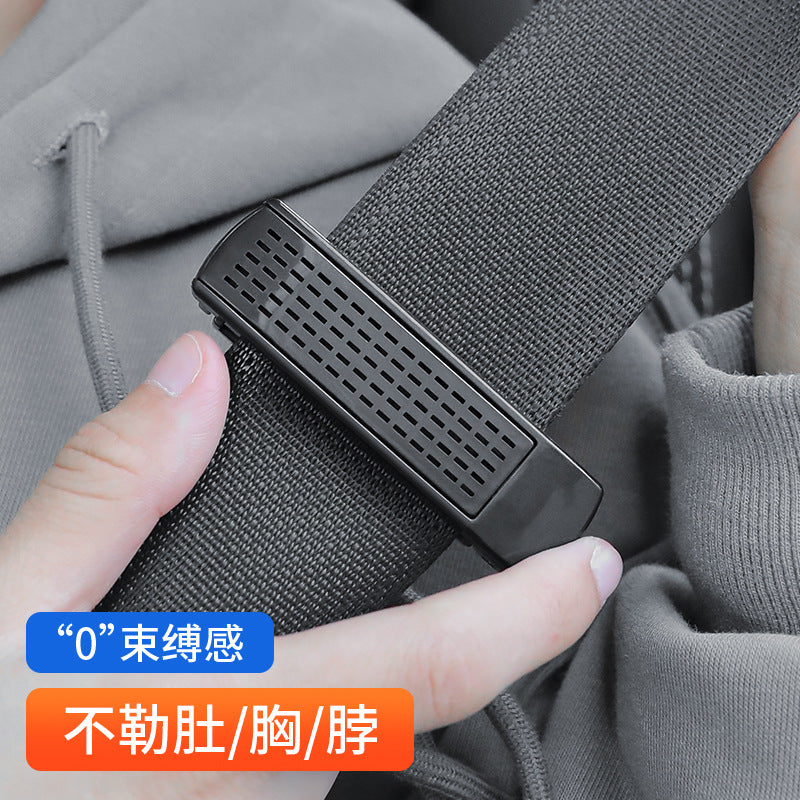 Car Seat Belt Adjuster with Air Freshener Clip for Comfort and Safety