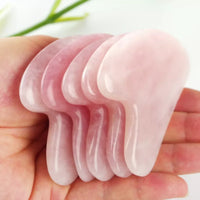 Rose Quartz Gua Sha and Roller Set for Face and Body Massage