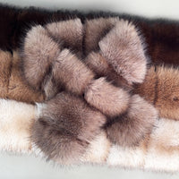 Faux Fox Fur Scarf Thickened Warm Cross Neck Warmer