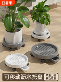 Heavy-Duty Rolling Plant Caddy with Water Tray - Indoor/Outdoor Planter Dolly with Wheels