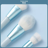12-Piece Soft Bristle Makeup Brush Set with Cleaner and Calligraphy Practice Sheet