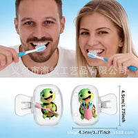 Cartoon Turtle Toothbrush Holder Travel Case with Dustproof Cover