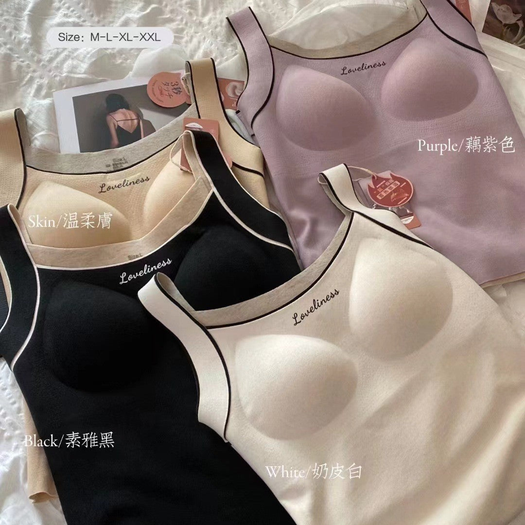 Women's Thermal Cashmere Padded Camisole with Built-in Bra