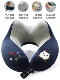 Memory Foam U-Shaped Neck Pillow for Office, Travel, and Napping