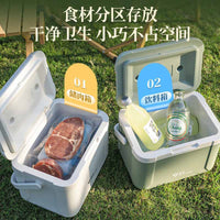 Portable Insulated Cooler Box for Outdoor Camping, Commercial Use, Car Travel, Food Preservation, Ice Bucket