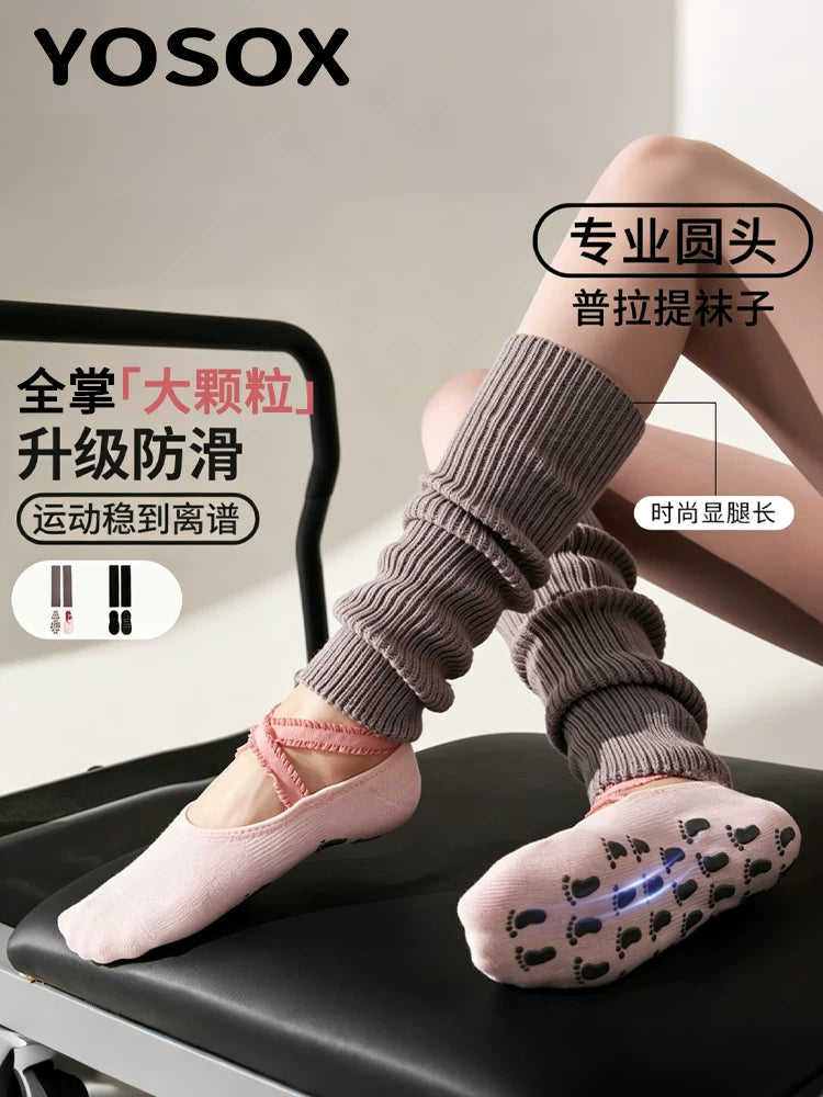 Professional Non-Slip Yoga Socks with Five-Toe Cross Straps for Pilates, Fitness, and Exercise