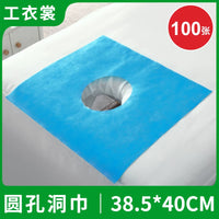 Disposable Massage Table Face Rest Covers with Cross Hole, Thickened Waterproof Oil-Proof