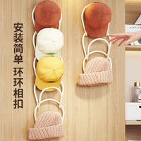 Multi-functional Hat Organizer Rack for Closet Door Wall Scarf Storage Display