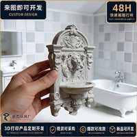 Mini European Classical Lion Head Wall Fountain Relief Decor