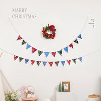 Christmas Birthday Party Decorative Triangle Bunting Banner Garland for Kindergarten Decor