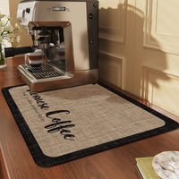 Countertop Absorbent Mat for Coffee Machines & Kitchens - Heat Resistant & Quick Drying