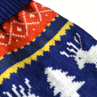 Christmas Reindeer Pet Sweater Jacquard Knit Dog Cat Warm Clothes