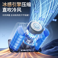 Portable USB Waist Fan with 5-Speed Cooling and Digital Display for Outdoor Activities
