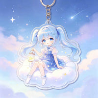 Cute Cartoon Double-Sided Printed Keychain for Backpacks and Car Decor, Sweet Gift for Friends