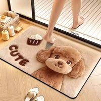 Cartoon Animal Diatomaceous Earth Bath Mat - Super Absorbent, Quick Dry, Non-Slip