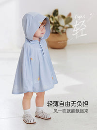 Babylove Summer Cooling Sun Protection Cape for Infants UV Protective Hooded Thin Jacket