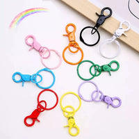 DIY Perler Bead Keychain Accessories with Steel Wire Ring and Lanyard for Crafts