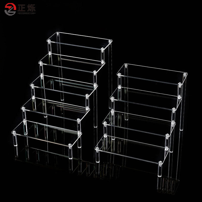 Acrylic Display Stand Clear Multi-layer Riser for Collectibles and Figurines