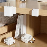 Self-Adhesive Power Strip Holder Wall Mount Cable Organizer with Buckle