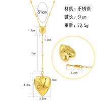 Heart Urn Pendant Necklace for Ashes, Stainless Steel Snake Chain