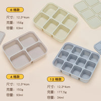 Baby Silicone Food Storage Container High Temperature Resistant Freezer Tray with Lid Fresh-keeping Seal