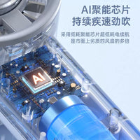 Portable Ice Compress Fan for Students, Quiet Cooling Handheld Fan with Ice Plate