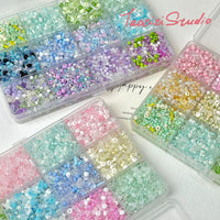 12-Grid Low Saturation Glass Seed Beads Kit for DIY Jewelry Making