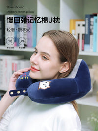 Memory Foam U-Shaped Neck Pillow for Office, Travel, and Napping