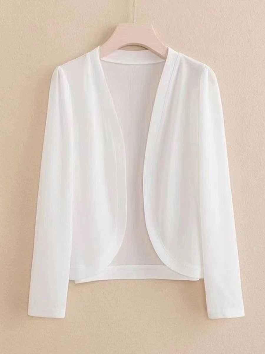Women's Ice Silk Cardigan Shawl Thin Jacket for Dresses Cheongsam UV Protection