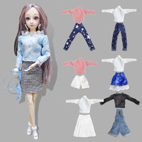 Doll Clothes Set for 30cm 1/6 BJD Dolls, Fashion Outfits with Tops, Pants, Skirts
