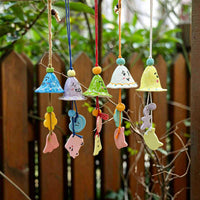 Jingdezhen Ceramic Wind Chime for Balcony Garden Shop Home Decor