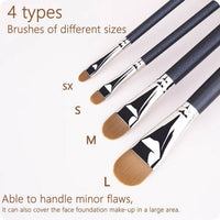 Tongue-Shaped Makeup Brush, Portable Concealer and Eyeshadow Brush for Beginners