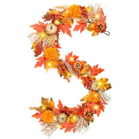 Autumn Harvest Festival Artificial Chrysanthemum Maple Leaf Garland
