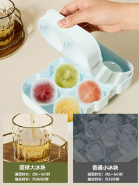Silicone Ice Ball Mold with Funnel for Whiskey & Everyday Drinks - Food Grade Ice Cube Tray