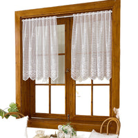 Modern Minimalist American European Style Rod Pocket Sheer Short Curtain for Kitchen and Small Windows
